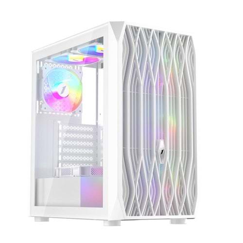 1ST Player Ariya AY7 Beyaz 650W 80+ ARGB 4X12CM FAN Temperli Cam Mesh USB 3.0 ATX KASA