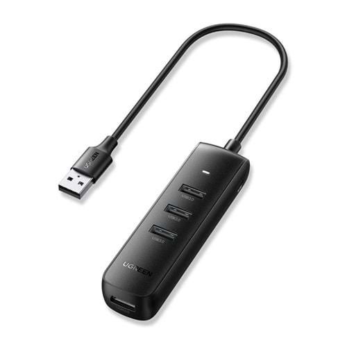 UGreen USB 3.0 4-Port HUB 0.25MT Siyah