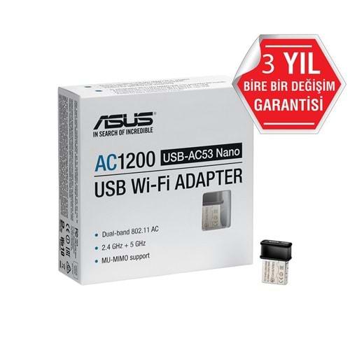 Asus USB-AC53 Nano Wireless-AC1200 Kablosuz USB Adaptör