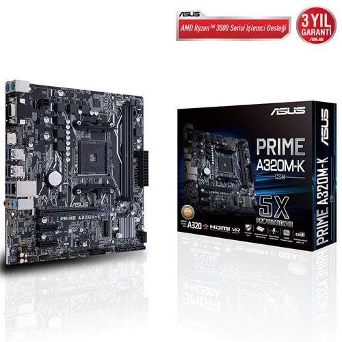 Asus Prime A320M-K,CSM AMD A320 DDR4 HDMI,VGA AM4