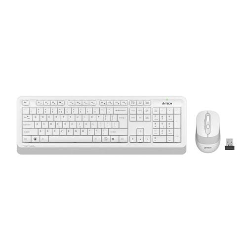 A4 Tech FG1010 2.4G FN-Multimedya Q Klavye+Optik Mouse 2000D Kablosuz Beyaz USB