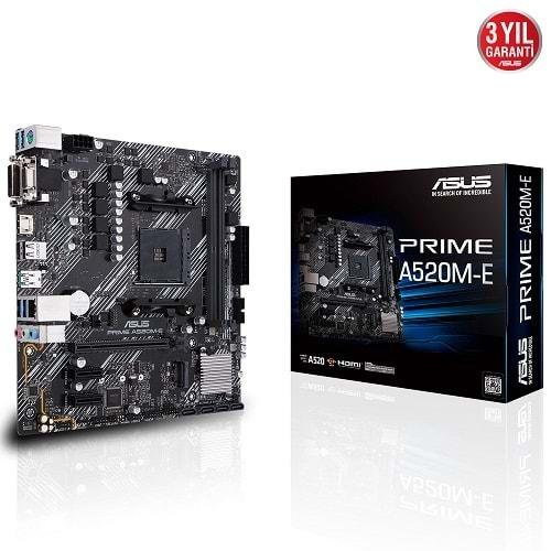 Asus Prime A520M-E AMD A520 DDR4 HDMI/DVI/VGA AM4 Anakart