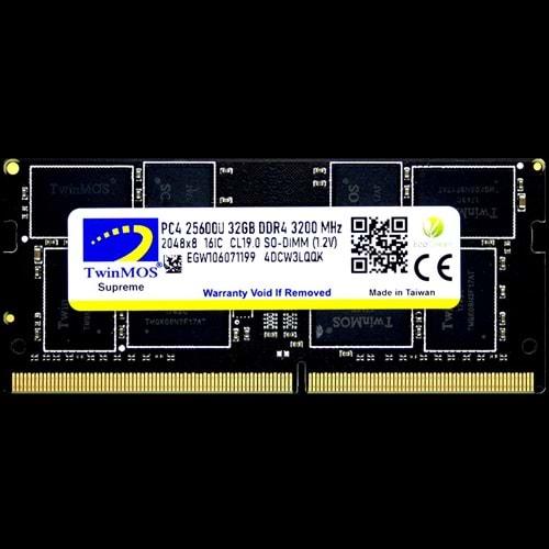 Twinmos DDR4 32GB 3200MHz Notebook RAM MDD432GB3200N