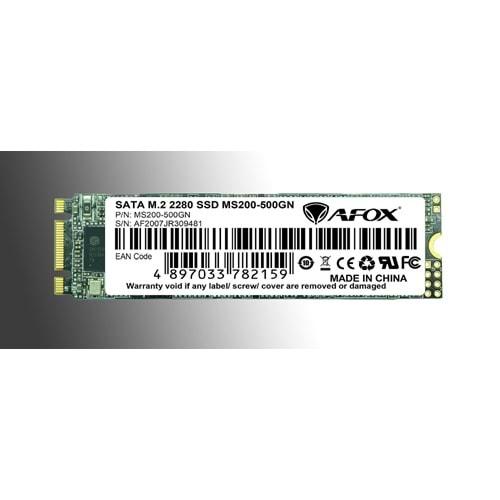 Afox SSD Disk 500GB M.2 Disk 2280 SATA3 560 500MB S 3D TLC MS200-500GN