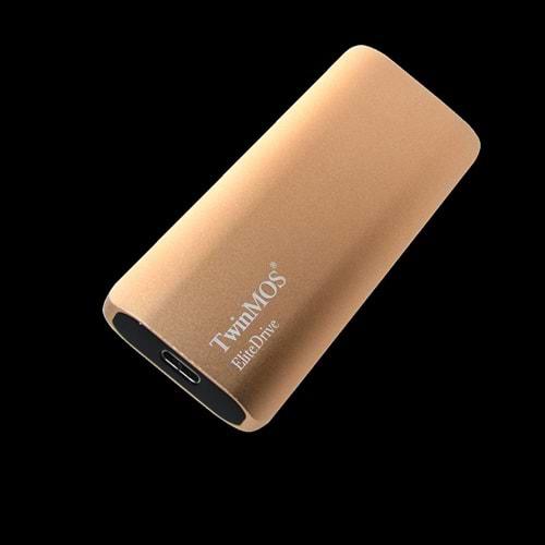 Twinmos 256GB Taşınabilir External SSD USB 3.2 Type-C Gold PSSDEGBMED32-G