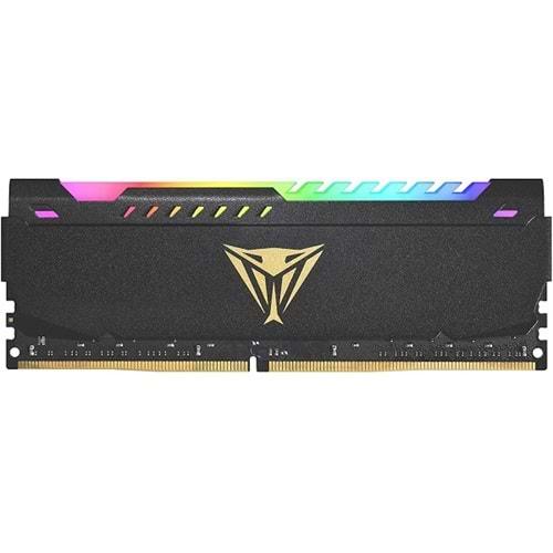 Patriot VIPER RGB BLACK Single Gaming Masaüstü RAM 8GB 8GBx1 3200MHz DDR4 PVSR48G320C8
