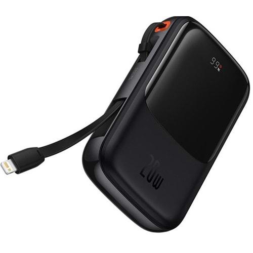 Baseus Qpow Pro 10000 mAh 20W Hızlı Şarj Siyah Powerbank