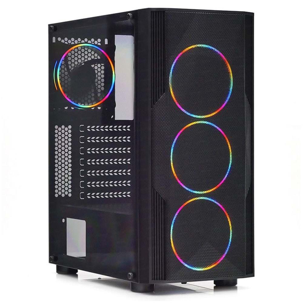 Dark Diamond PRO 600W 4x12cm RGB Full Akrilik Ön ve Yan Panel, USB 3.0 Bilgisayar Kasası (DKCHDIAMONDPROMS600)