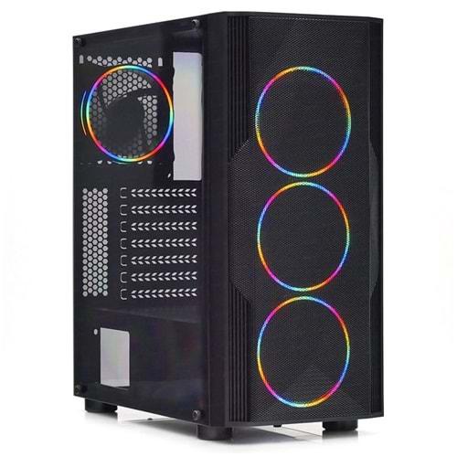 Dark Diamond PRO 600W 4x12cm RGB Full Akrilik Ön ve Yan Panel, USB 3.0 Bilgisayar Kasası (DKCHDIAMONDPROMS600)