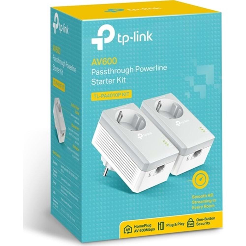 TP-Link TL-PA4010P KIT AV600 AC Güç Soketli Powerline Adaptör Başlangıç Kiti