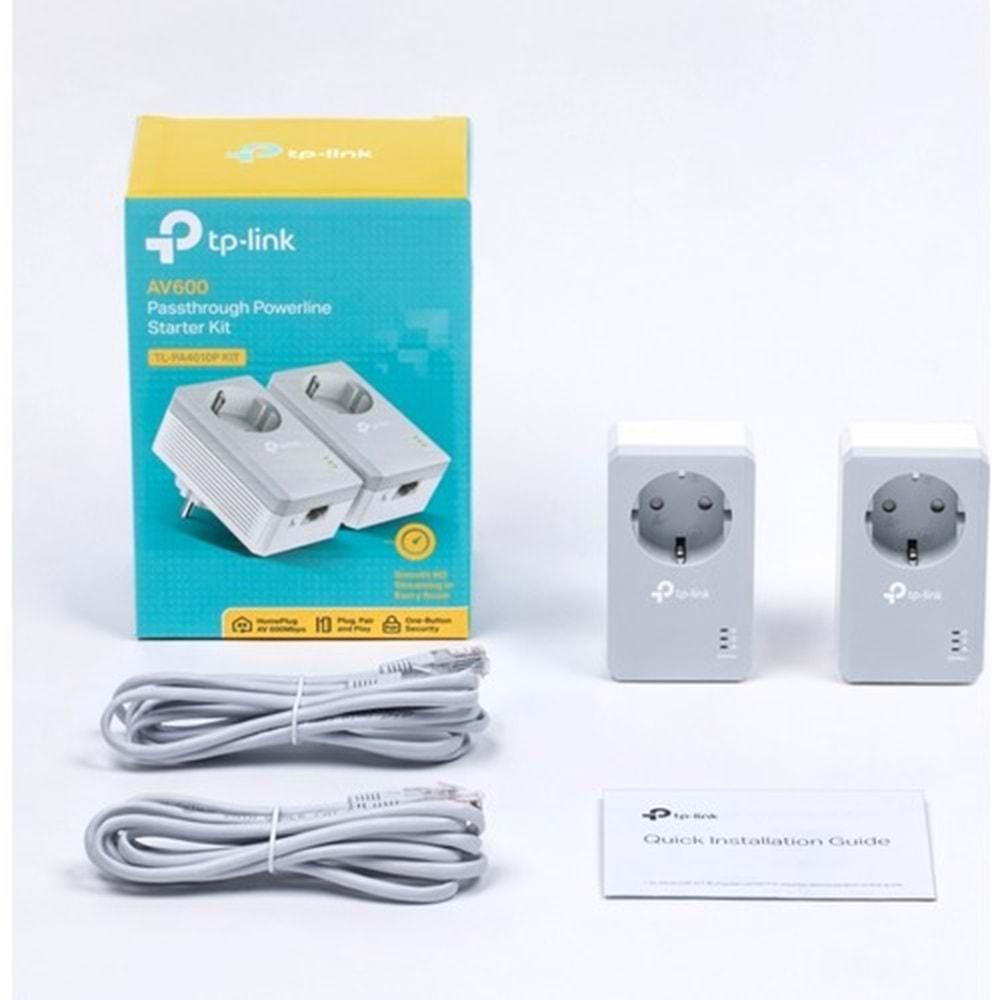 TP-Link TL-PA4010P KIT AV600 AC Güç Soketli Powerline Adaptör Başlangıç Kiti