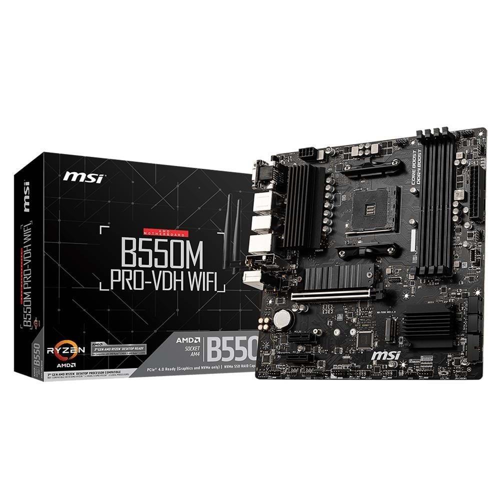 Msi B550M PRO-VDH B550 DDR4 M.2 USB 3.2 DP/HDMI/VGA PCI4.0 AM4 Anakart