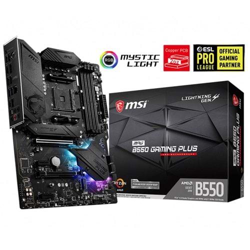 Msi MPG B550 Gaming Plus B550 DDR4 M.2 USB 3.2 DP HDMI PCI4.0 AM4 Anakart