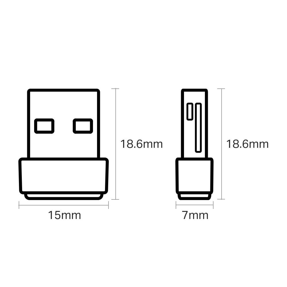 TP-Link Archer T2U Nano AC 600 Mbps Nano Wireless USB Adaptör