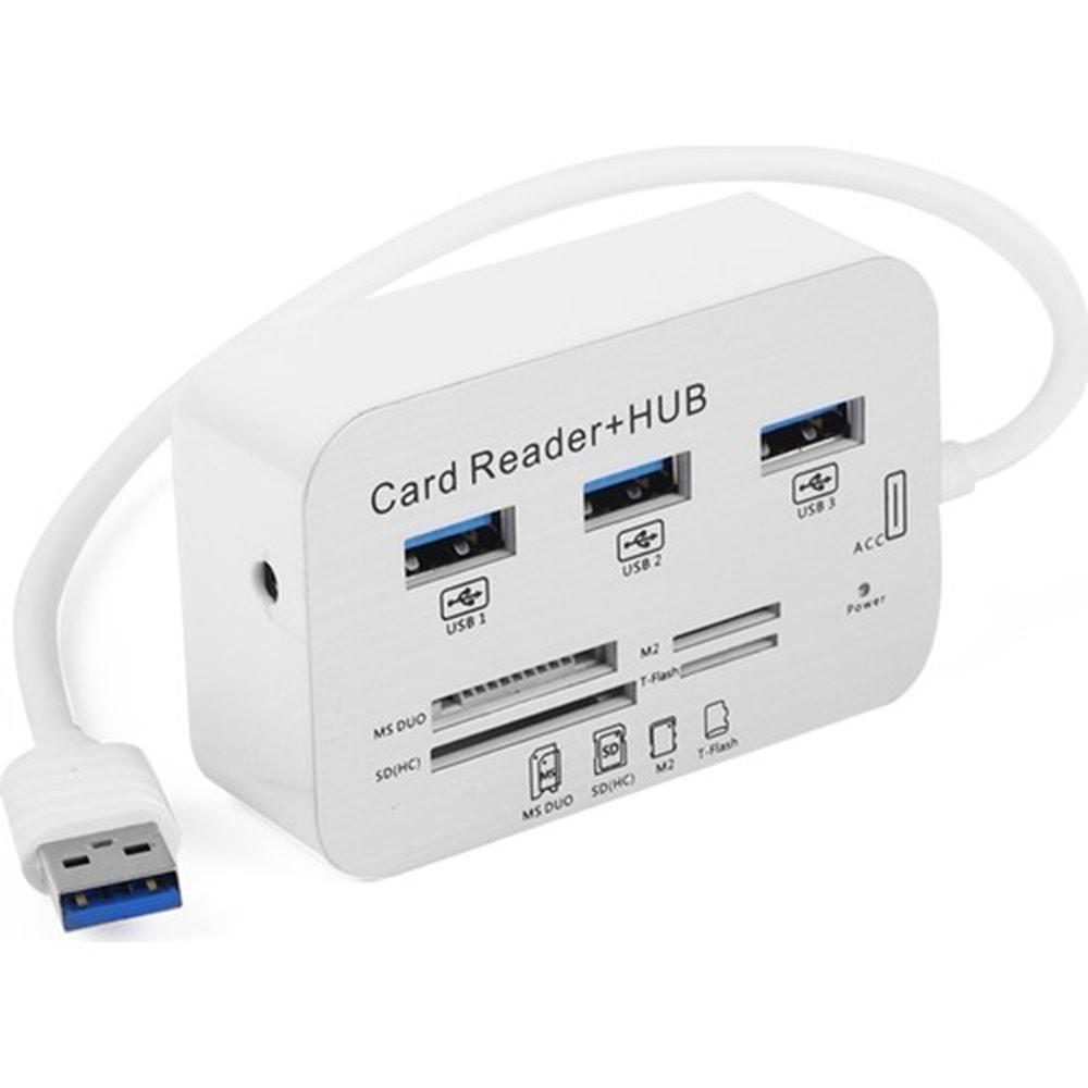 TX TXACUCR340 3xUSB 3.0 HUB ve Çoklu Harici Kart Okuyucu