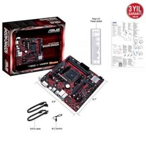 Asus B450M-DRAGON B450 DDR4 USB3.1 M.2 HDMI/DVI PCI 3.0 AM4 Anakartı