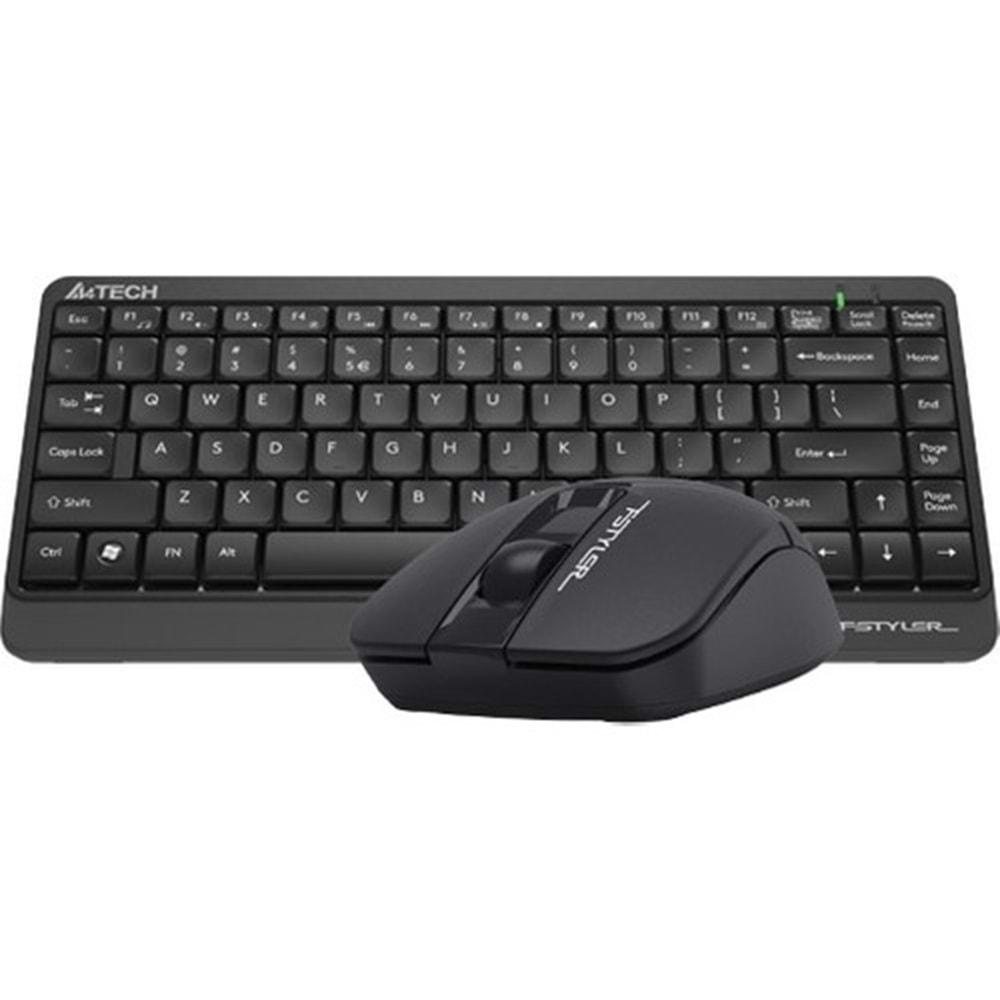 A4 Tech FG1112 2.4 Q Fn Mm Mini Klavye Mouse Set Siyah