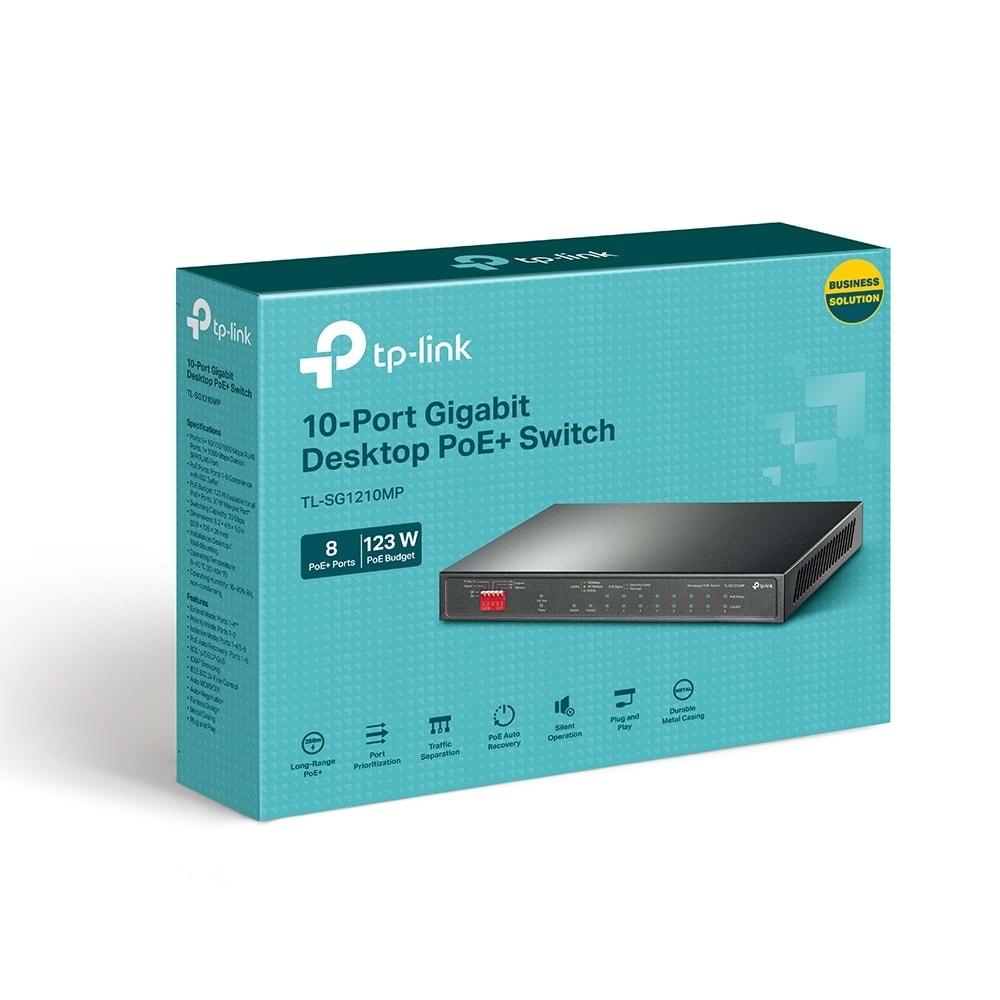 TP-Link TL SG1210MP 8 Port Poe 2 Gigabit Switch