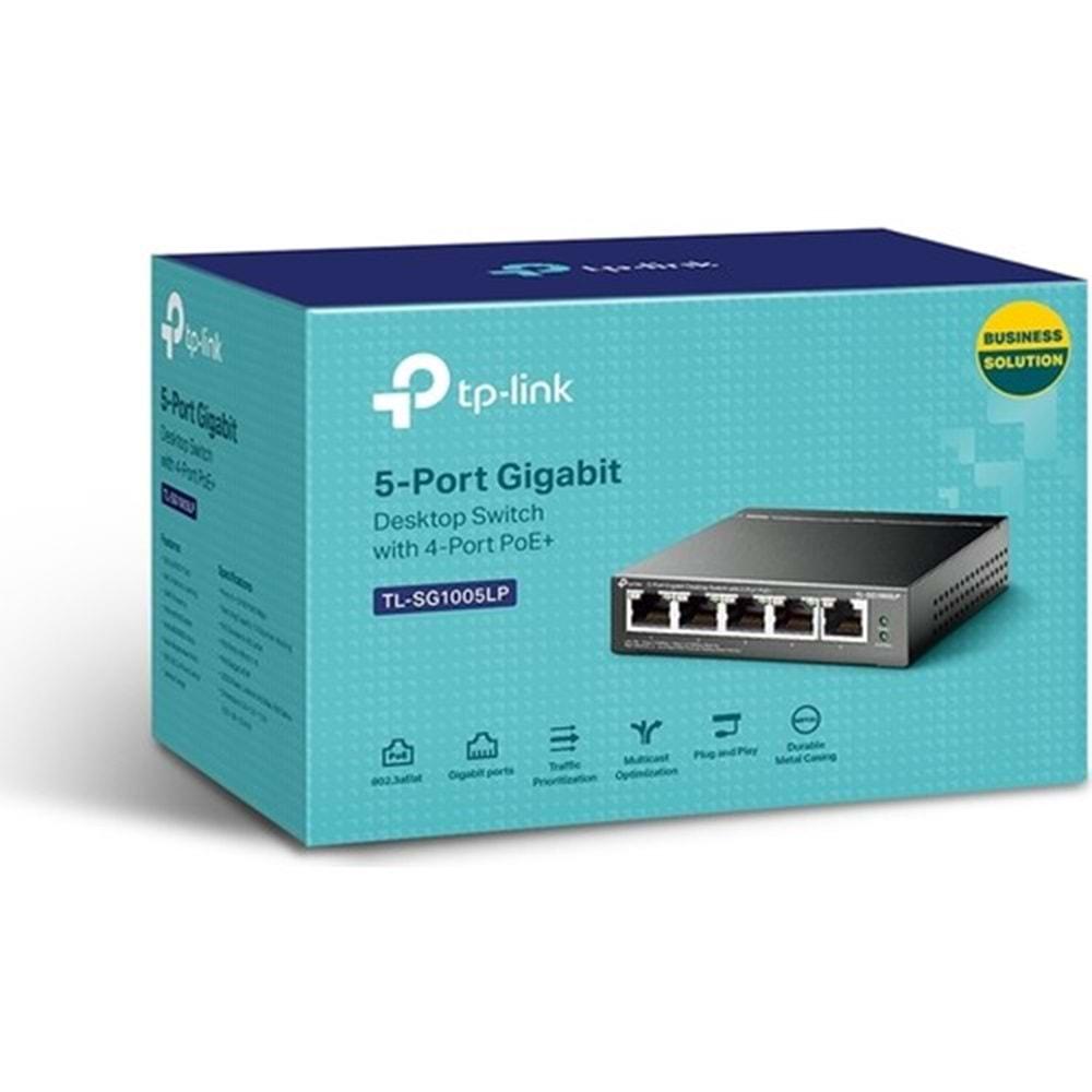 Tp-Link TL-SG1005LP 5 Port 10/100/1000 Mbps 4 Port Poe Gıgabıt Masaüstü Swıtch