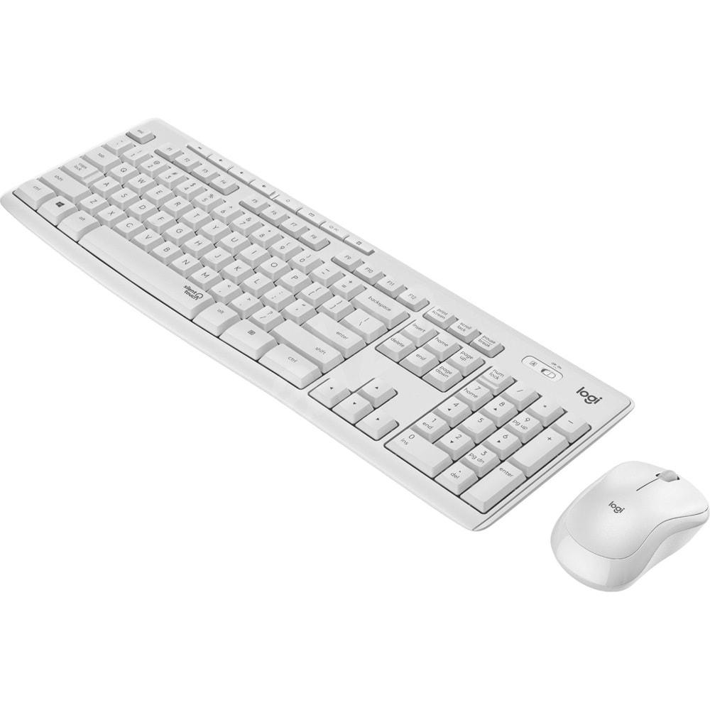 Logitech MK295 Kablosuz Q TR Beyaz Klavye Mouse Set