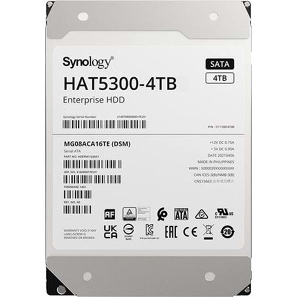 Synology 4TB 7200RPM SATA6 256MB 3.5'' Siyah