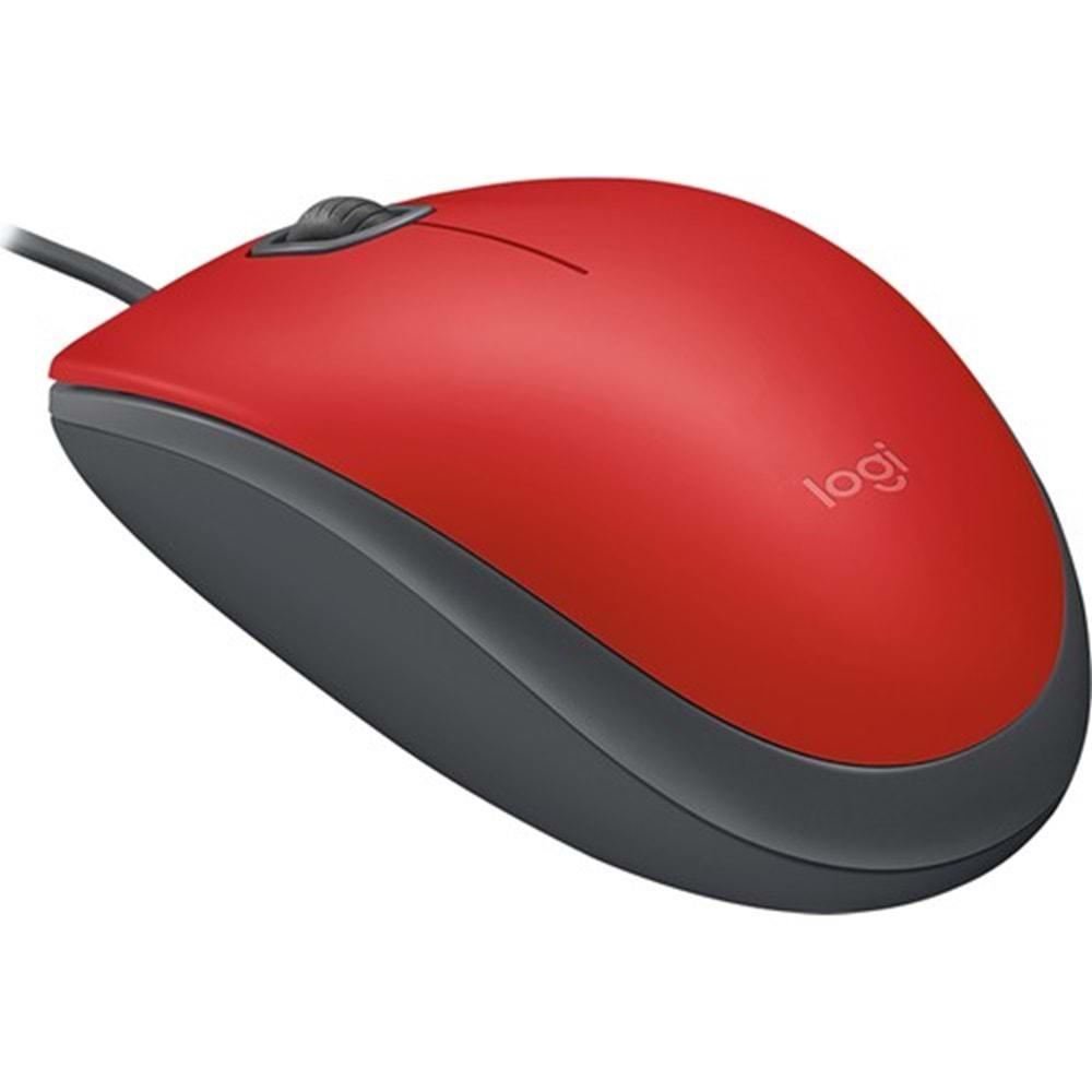 Logitech M110 Kırmızı Sessiz Optik USB 910-005489 Mouse