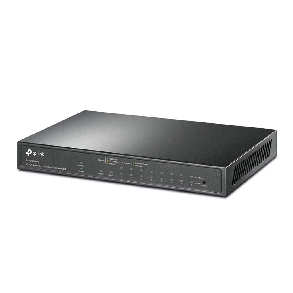 Tp-Link TL-SG1210MPE 8 Port Gigabit + 1XRJ45/1XSFP COMBO 123W POE Switch