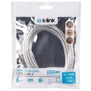 S-Link SL-160M 1.8M USB Uzatma Kablosu (M/M)