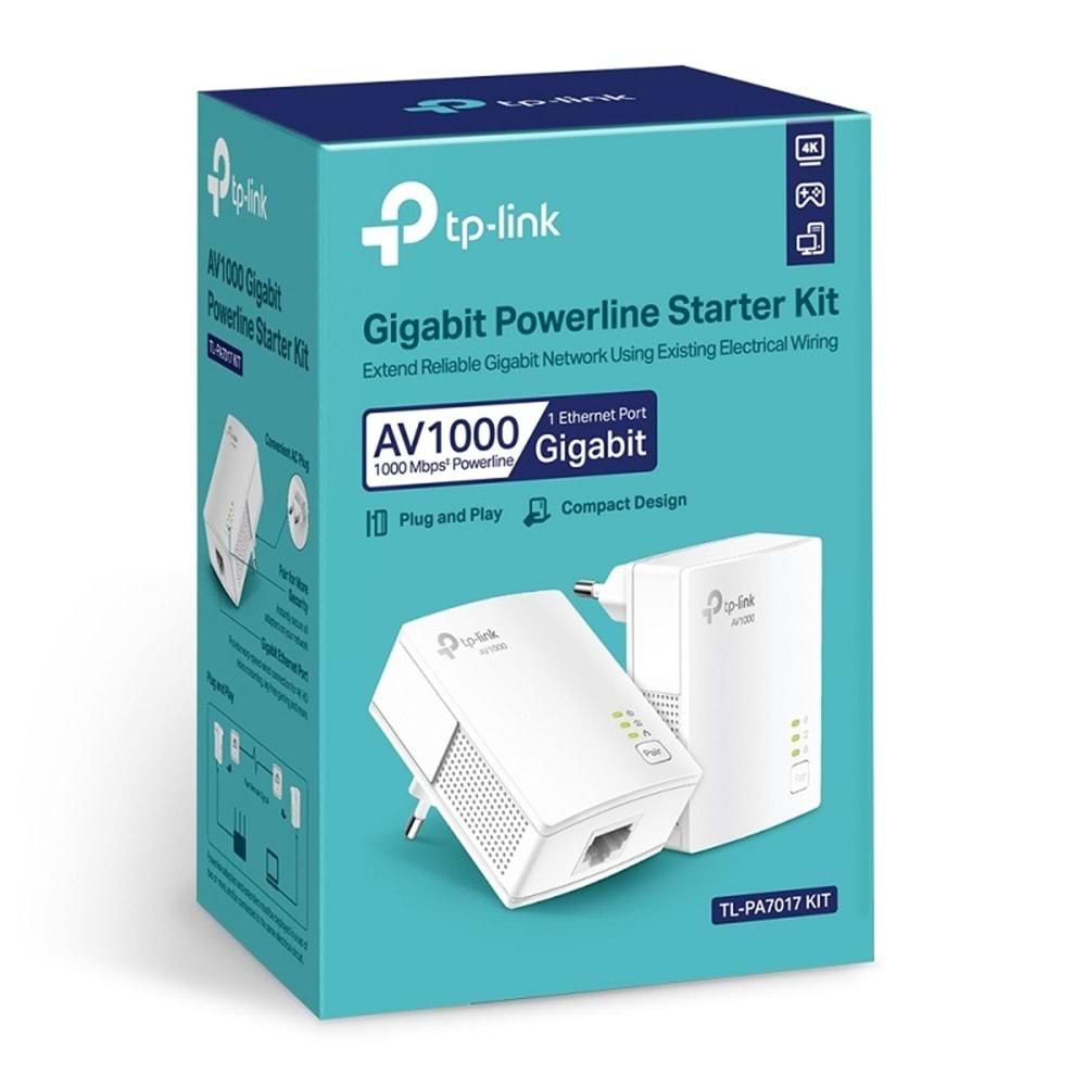 Tp-Link TL-PA7017 KIT AV1000 Gigabit PowerLINE Adaptör