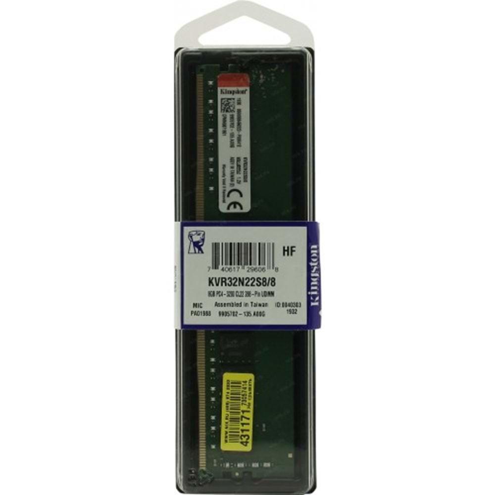 Kingston 8 GB DDR4 3200 KVR32N22S8/8 DT RAM