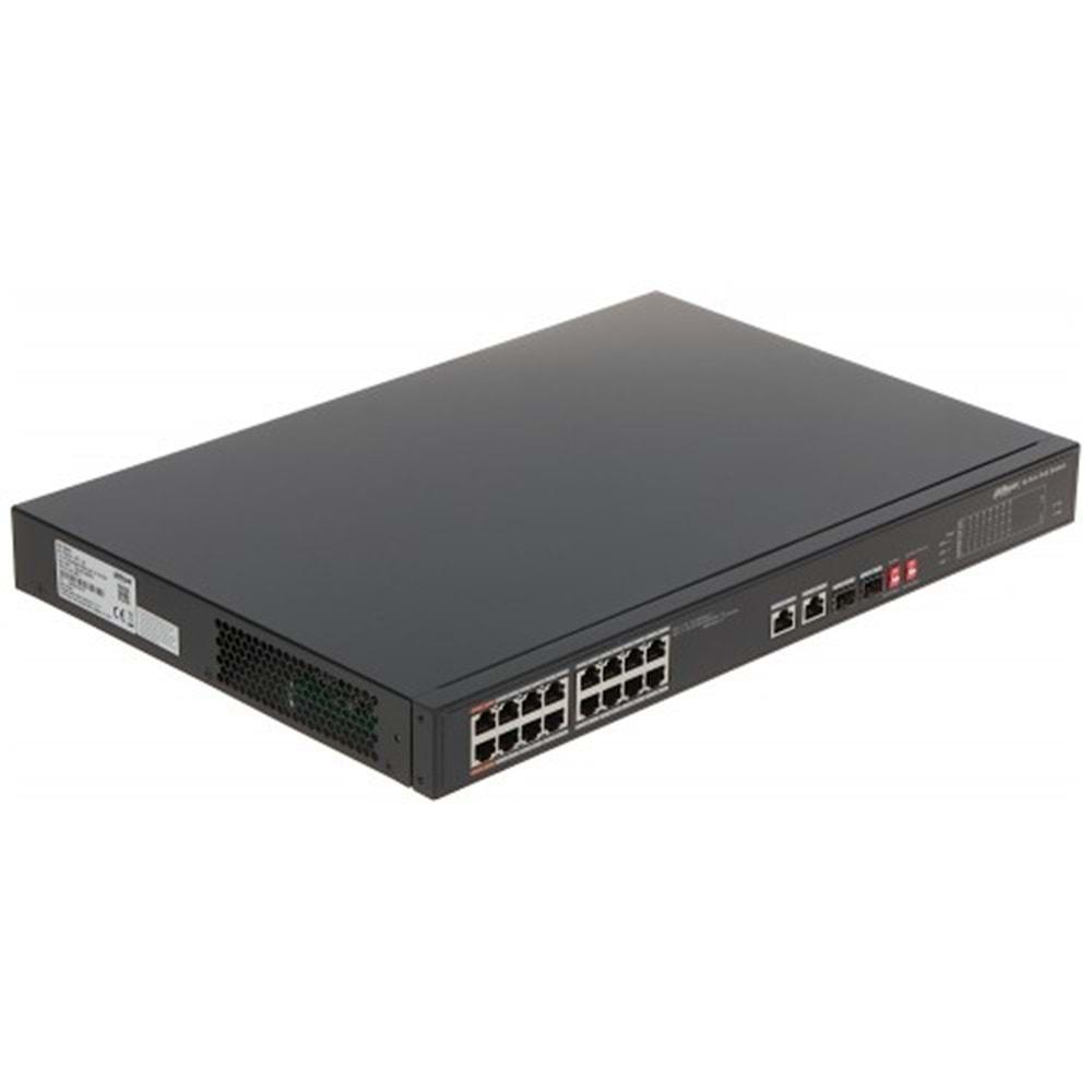 Dahua PFS3218-16ET-135 16 Port Gigabit +1XRJ45/ 1XGB SFP COMBO 135W POE Rackmount Switch