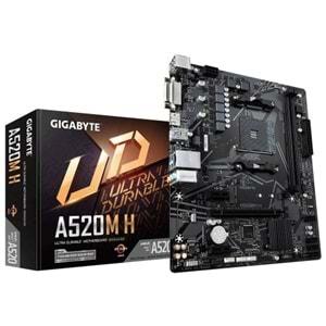 Gigabyte AMD A520M-H AM4 DDR4 4266MHZ DVI HDMI Anakart