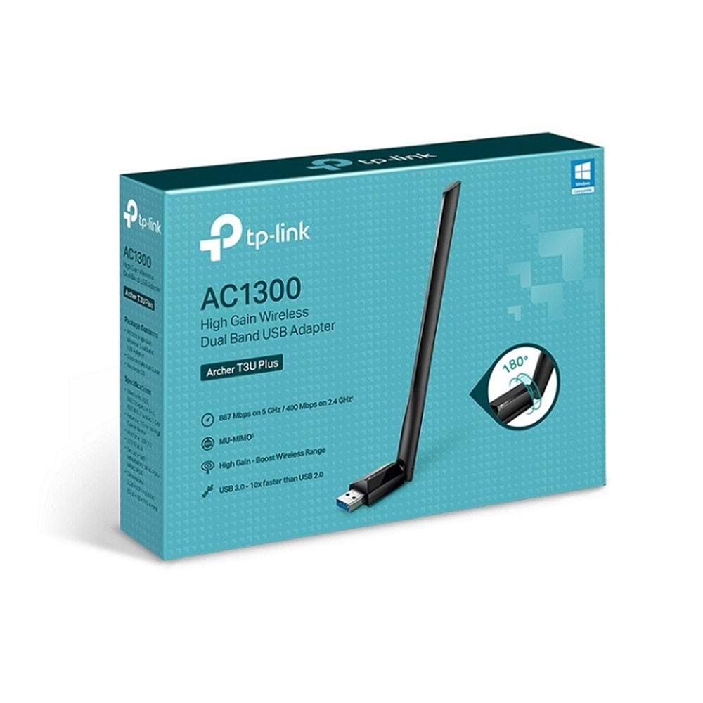 TP-Link ARCHER-T3U-PLUS AC1300 High Gain Wireless Dual Band USB Adapter