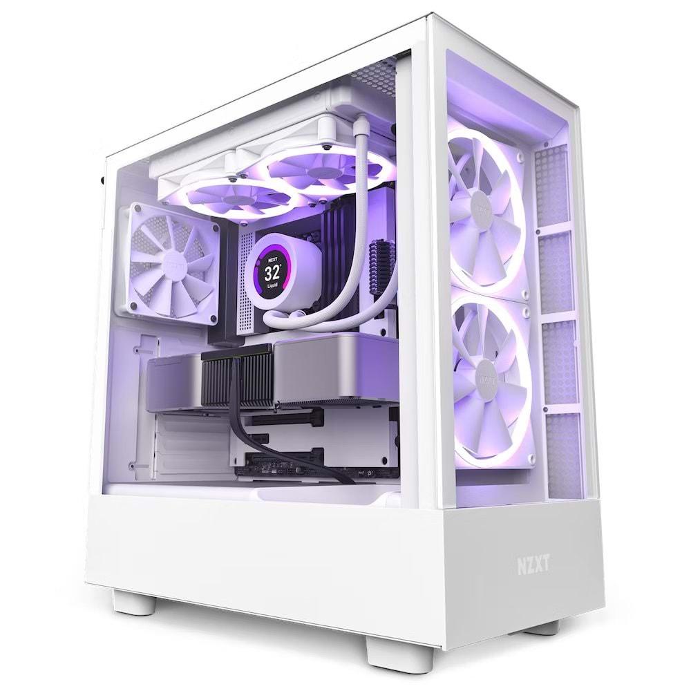 NZXT H5 Elite Edition ATX Mid Tower Chassis All Beyaz