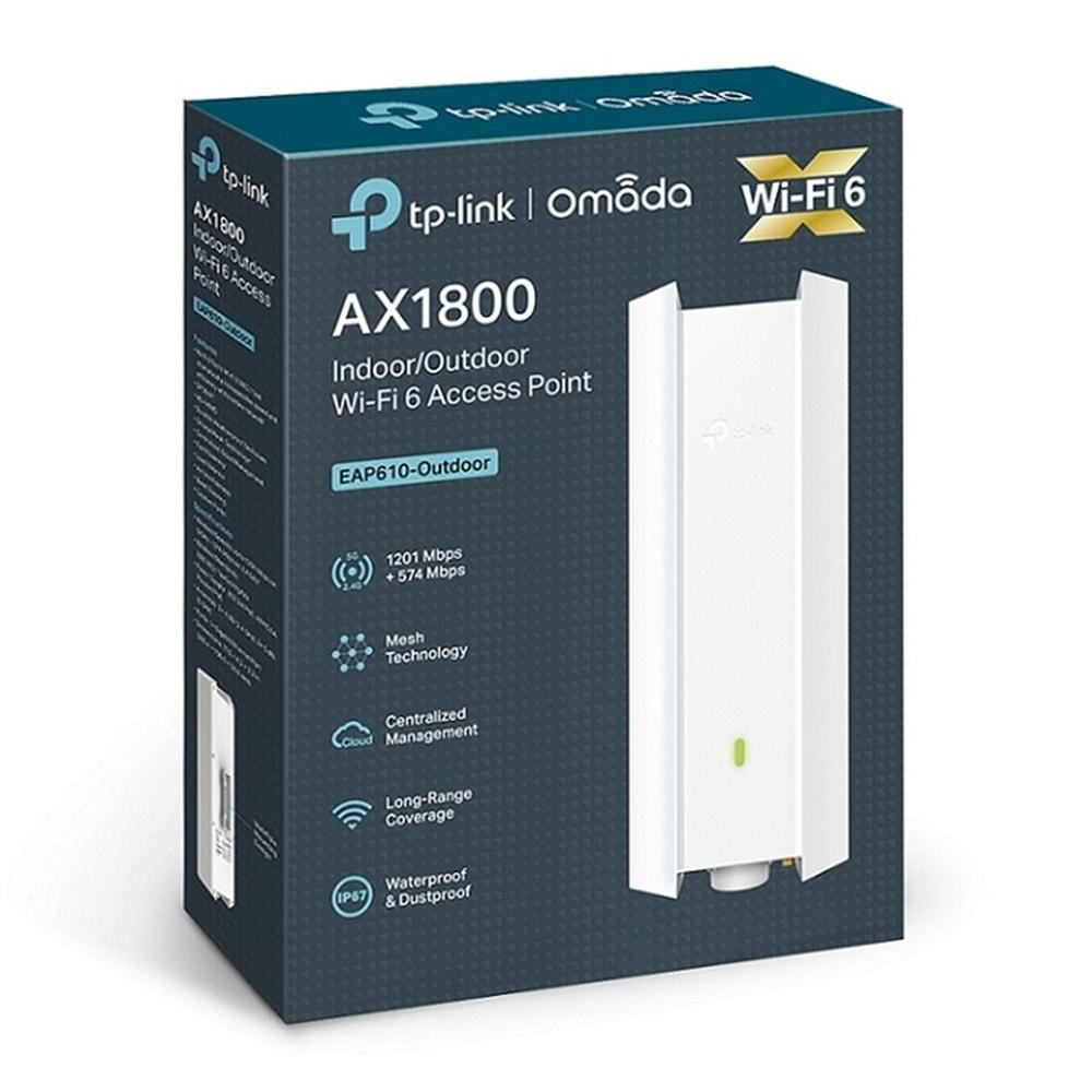 Tp-Link EAP610-OUTDOOR AX1800 WIFI 6 MU-MIMO IP67 Dış Ortam Accespoint