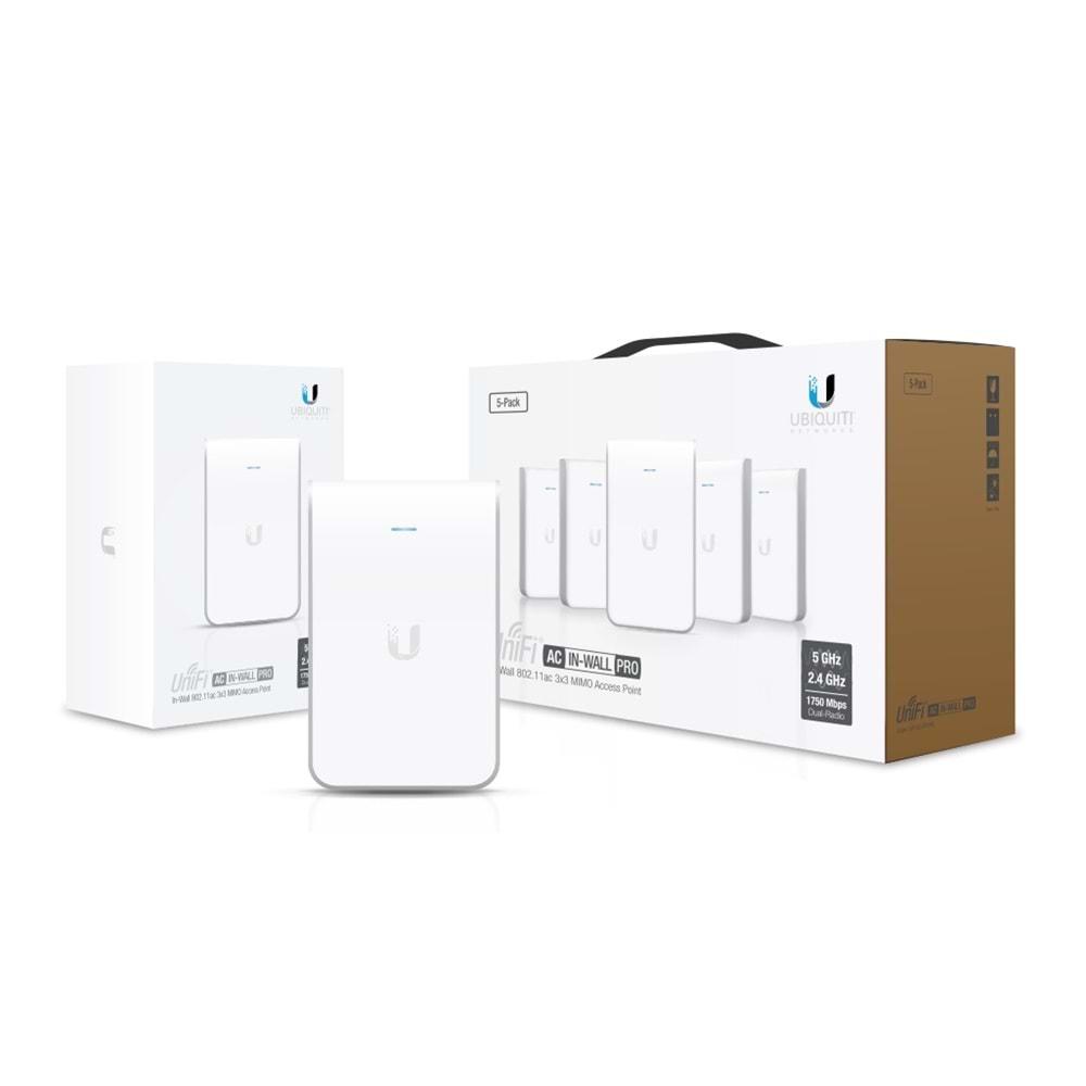 UBNT UniFi AP AC In Wall 2.4/5Ghz Pro Access Point 5'li Paket (UAP-AC-IW-PRO-5)