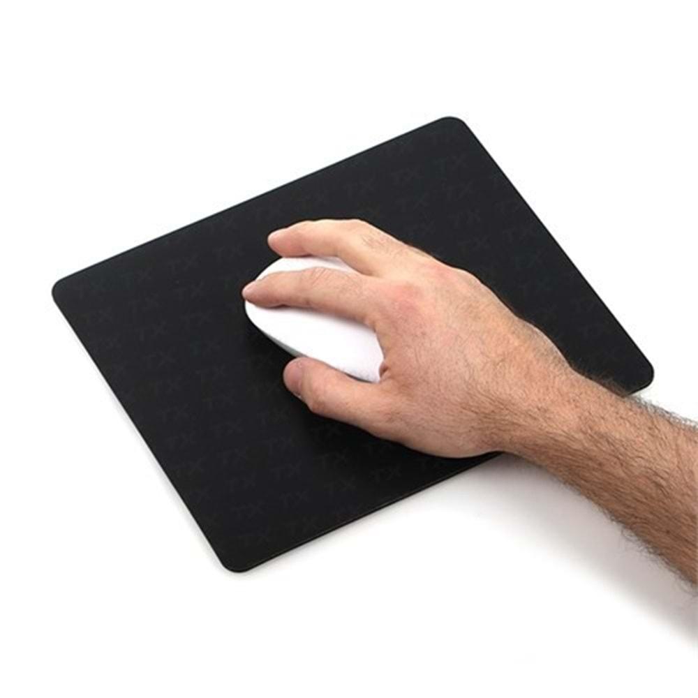 TX TXACMPAD03 Flat Line Yarı Sert Üst Yüzeyli Slim Siyah MousePad (240x200mm)