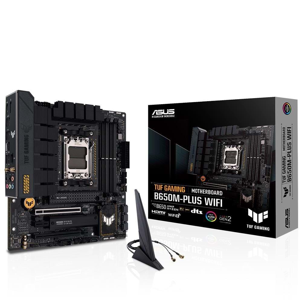 Asus TUF Gaming B650M-PLUS WIFI DDR5 6400MHZ 1XHDMI 1XDP 2XH.2 USB 3.2 MATX AM5 Anakart