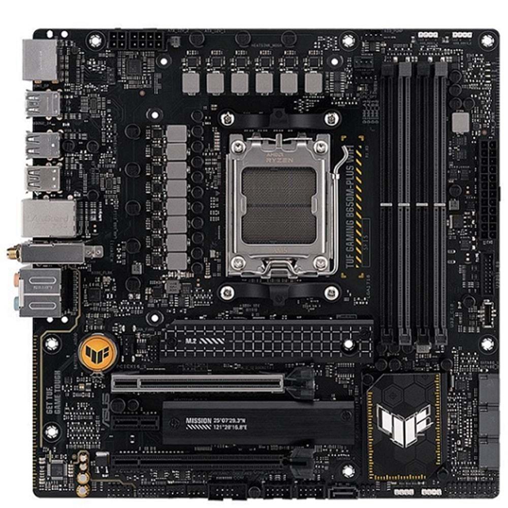 Asus TUF Gaming B650M-PLUS WIFI DDR5 6400MHZ 1XHDMI 1XDP 2XH.2 USB 3.2 MATX AM5 Anakart