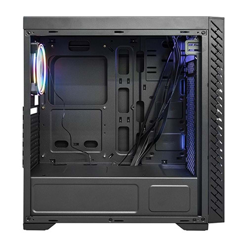 Rampage X-MAX 1X120MM Fan Tempered Glass Gaming Kasa PSU Yok