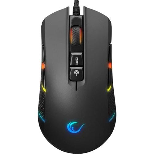 Rampage SMX-R600 Python Siyah RGB USB 12400 DPI Gaming Mouse