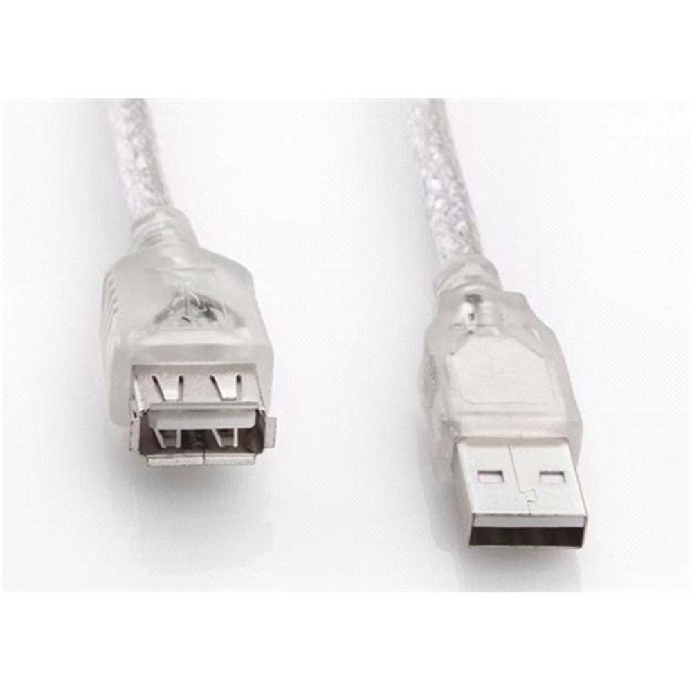 S-Link SL-AF2015 USB 2.0 1.5M Şeffaf Uzatma Kablosu