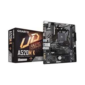 Gigabyte A520M K V2 DDR4 5100MHZ 1XHDMI 1XM.2 4XUSB 3.2 MATX AM4 Anakart