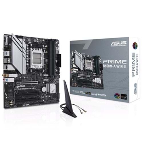 Asus Prime B650M-A Wifi II DDR5 6400MHZ 1XVGA 1XHDMI 1XDP 2XM.2 USB 3.2 MATX AM5 Anakart