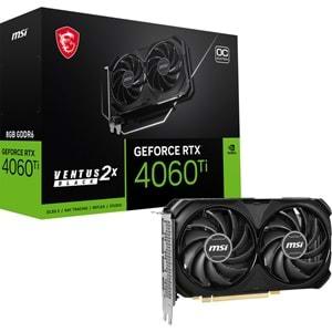 Msi Geforce RTX4060TI VENTUS 2X BLACK 8G OC 8GB GDDR6 128BIT 1XHDMI 3XDP EKRAN KARTI