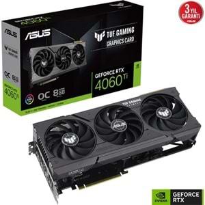 Asus TUF-RTX4060TI-O8G-GAMING 8GB GDDR6 128Bit 1XHDMI 3XDP Ekran Kartı