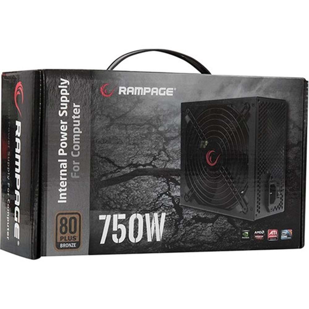 Rampage RMP-750-80PB 750W APFC 140MM Fan 80+ Bronze Power Supply