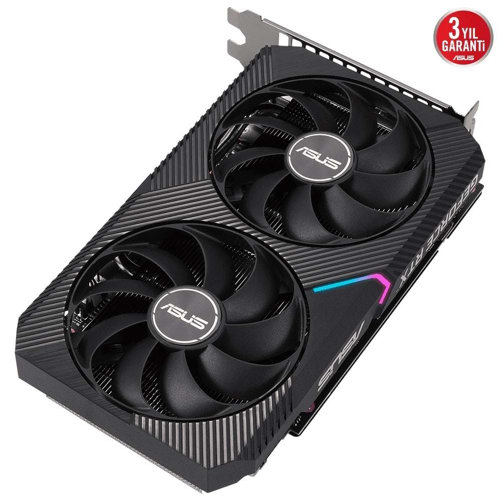 Asus DUAL-RTX3050-O8G-V2 8GB 128Bit GDDR6 DP/HDMI/DVI PCI 4.0 Ekran Kartı