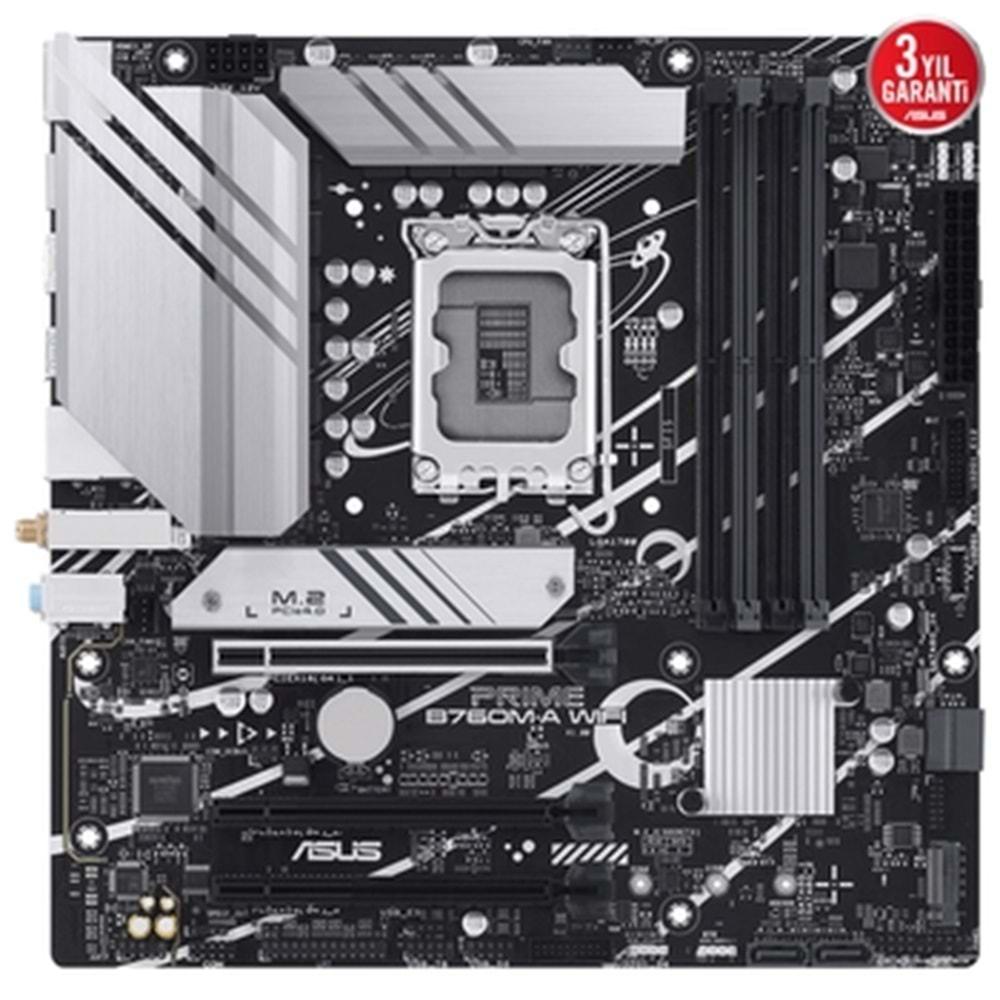 Asus Prime B760M-A Wifi DDR5 M.2 USB3.2 DP/HDMI PCI 4.0 1700p Anakart