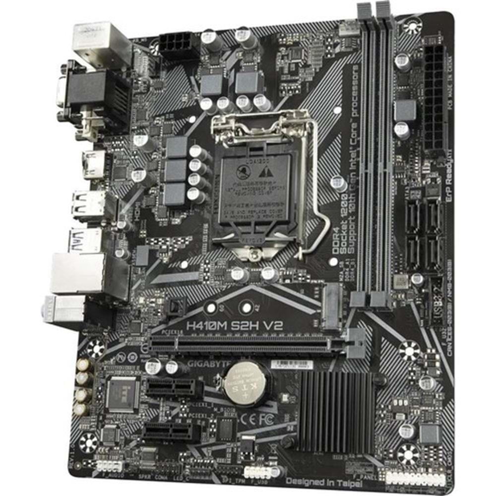 Gigabyte H410M-S2H-V2 H410 Lga1200 DDR4 2666Mhz Dvi-D Anakart